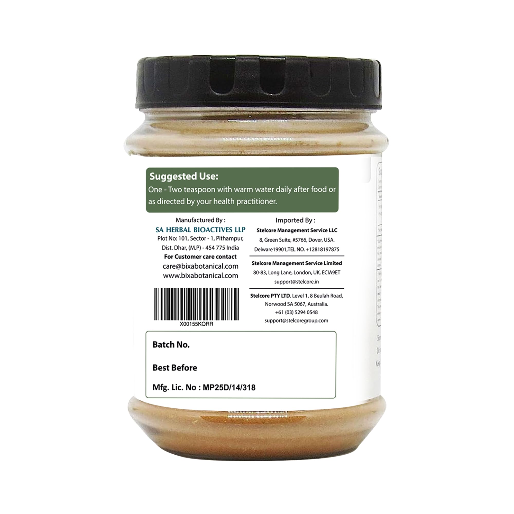 bixa BOTANICAL Sarsaparilla root powder ground texture detail suggests premium herbal powder.
