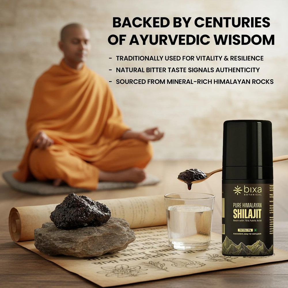 Bixa BOTANICAL Shilajit earthy taste reflects authentic Himalayan resin