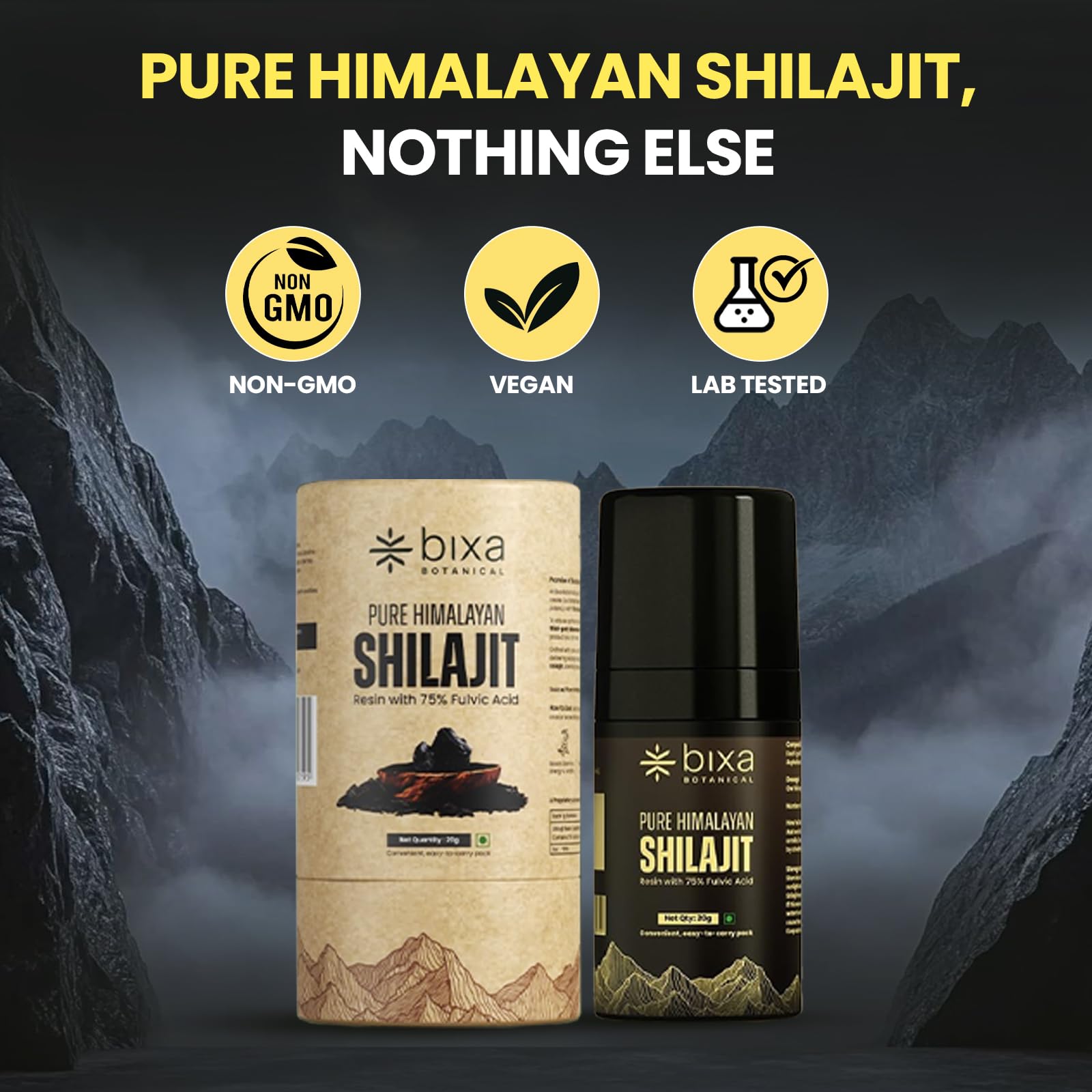 Bixa BOTANICAL Shilajit for Men supports stamina and recovery potential