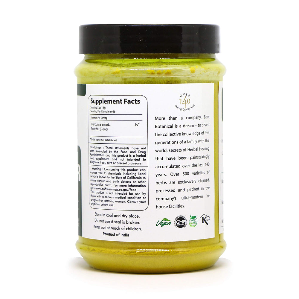 Bixa Botanical steam-treated powder texture preserves flavor while ensuring purity.