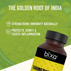 bixa botanical turmeric forte capsules closeup capsules, vegan turmeric with black pepper for absorption