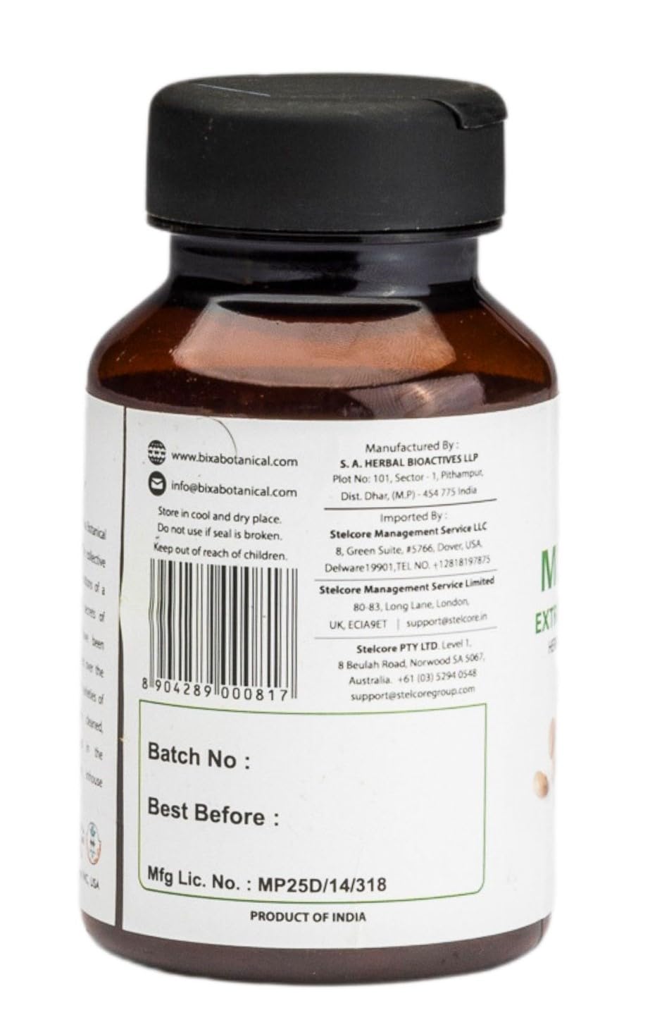 bixa BOTANICAL vegan capsules on a shelf convey clean, cruelty-free formulation.