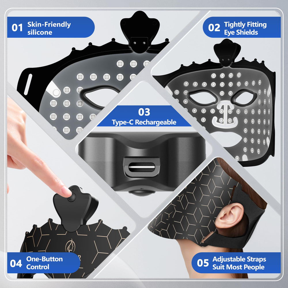 Bixtoor compact mask with rechargeable battery for portability