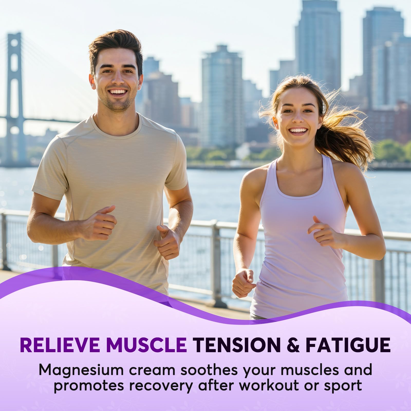 BIYSBER ingredients label highlights Dead Sea magnesium and lavender.