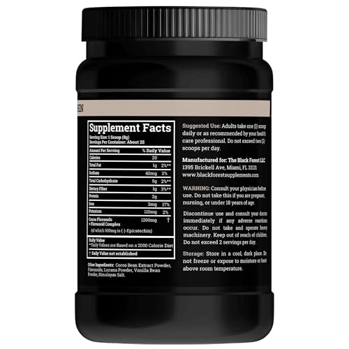Scoop of Black Forest flavanol cocoa powder per serving for easy measurement