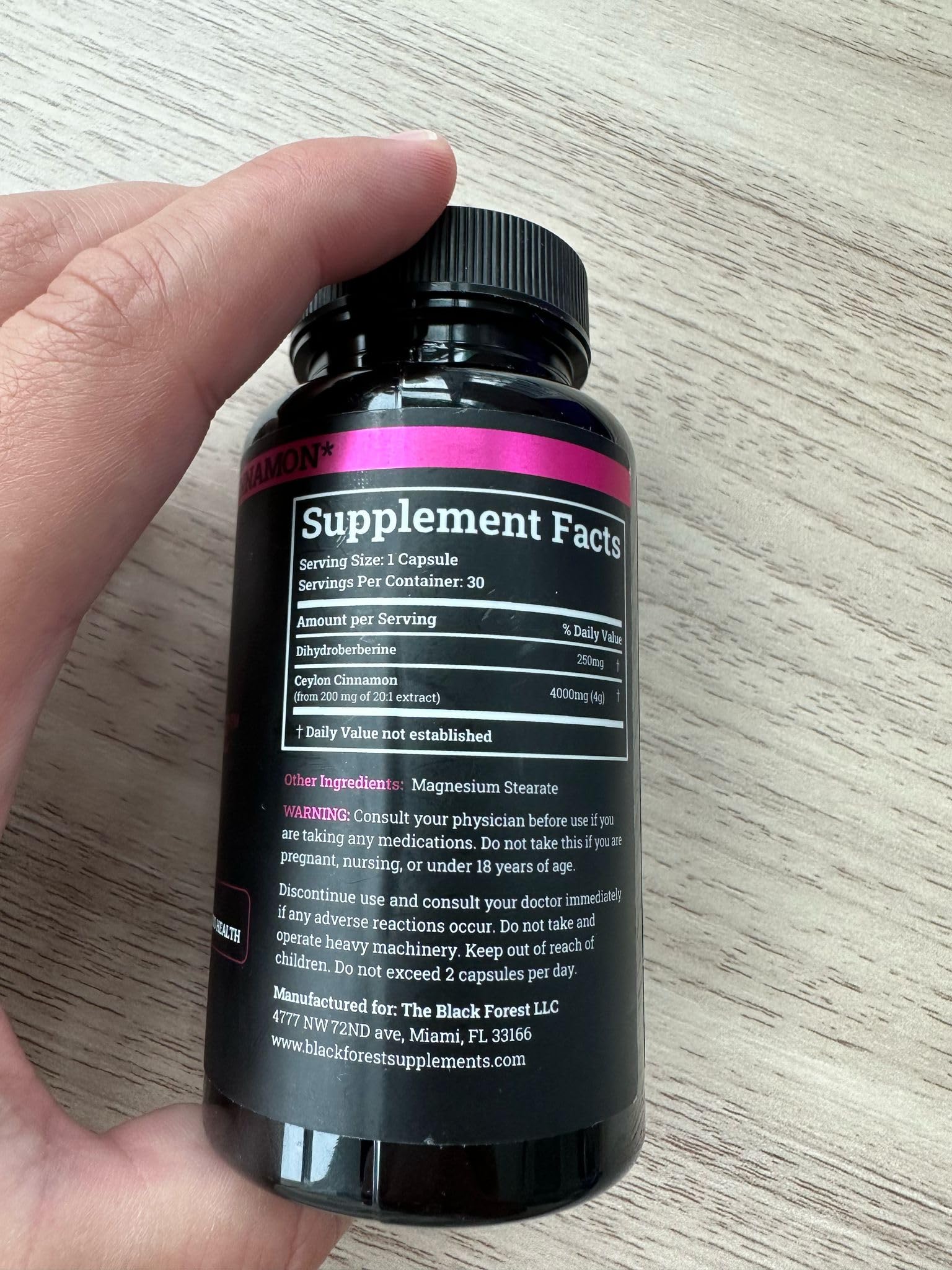 Black Forest third party testing label for safety and purity