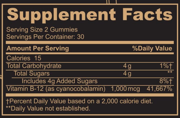 Close-up of raspberry B12 gummies by Black Girl Vitamins, chewy texture and color.