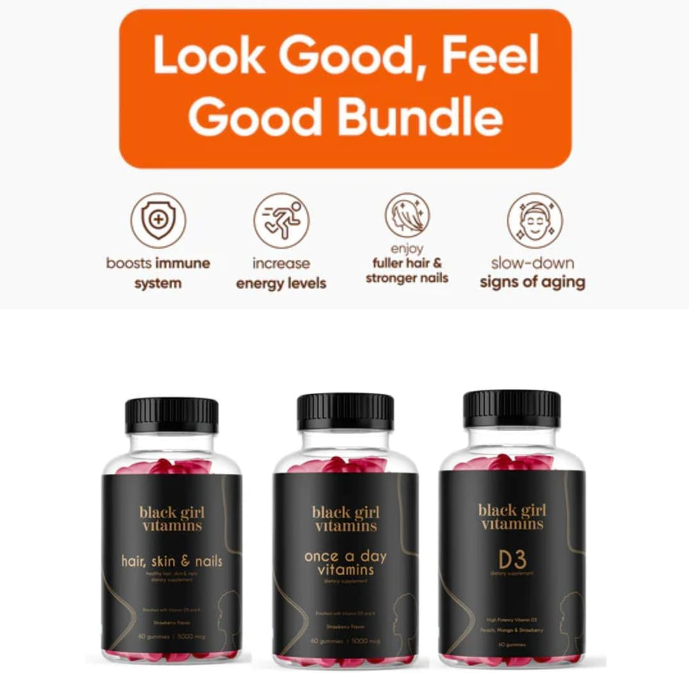 Look Good Feel Good Bundle ingredients panel highlighting key nutrients.