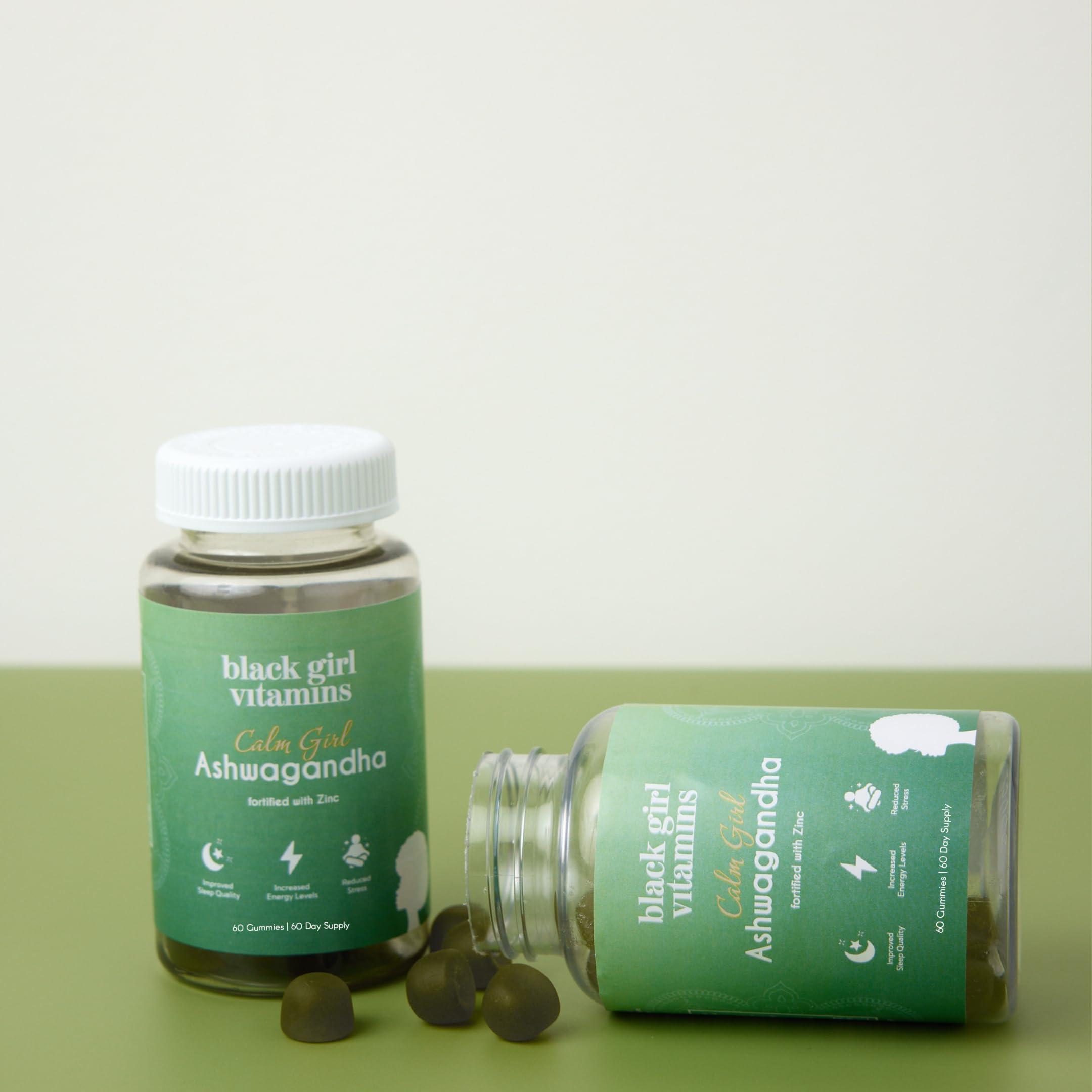Nighttime routine with Calm Girl gummies supporting wind-down and restful moments.