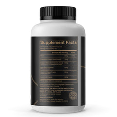 Black Girl Vitamins Choless label detail featuring CoQ10 and niacin benefits.