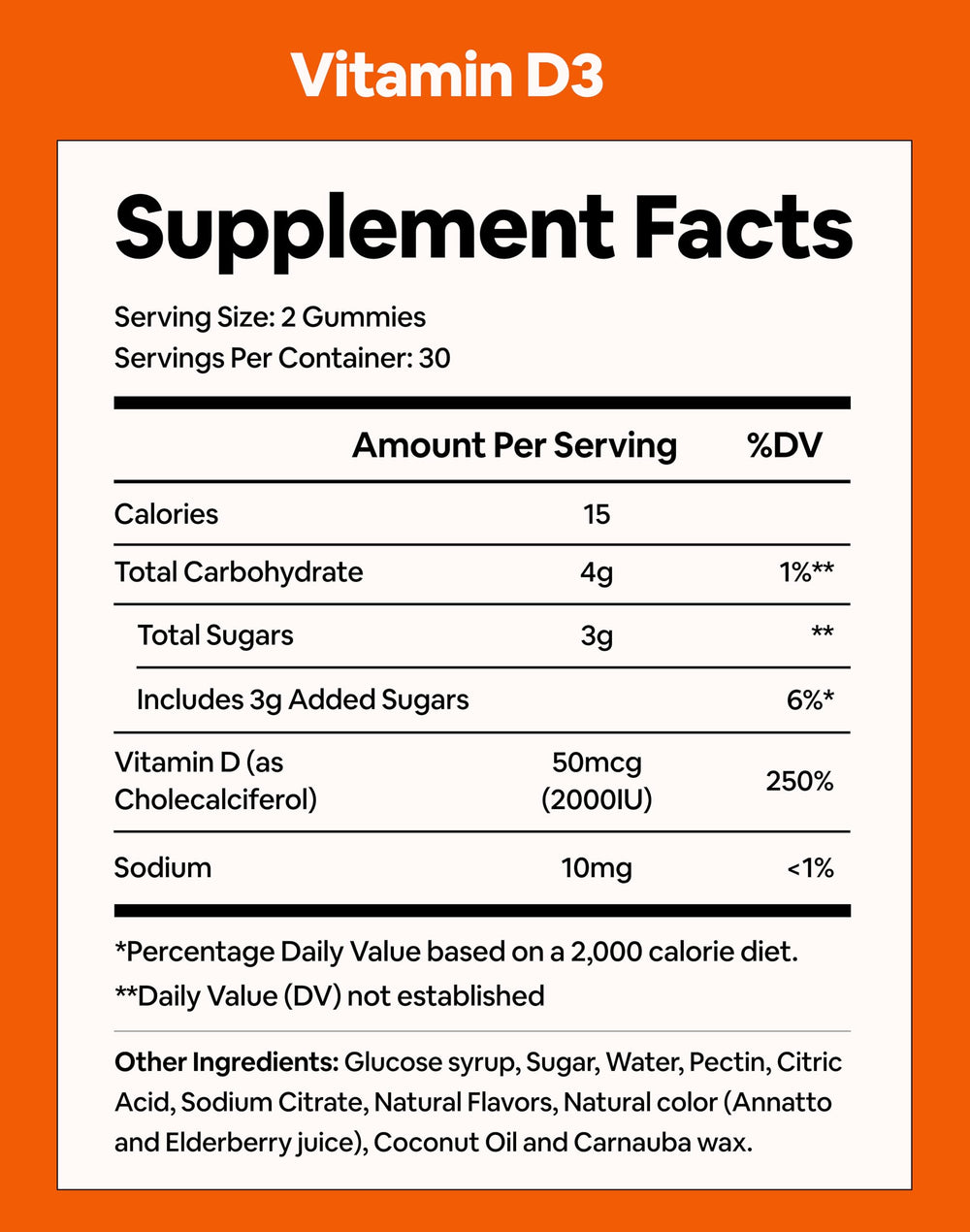 Label highlights vegan, clean formula for Black Girl Vitamins D3 Gummies