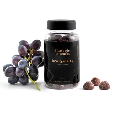 Black Girl Vitamins Iron Gummies 60-count bottle, 30-day supply.