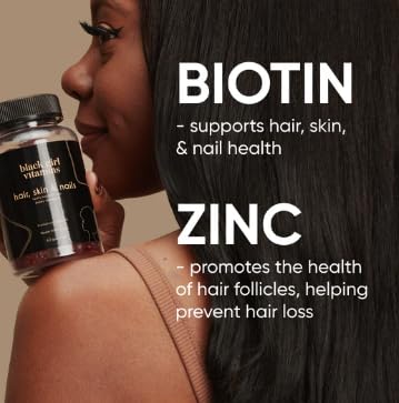 Morning routine with Black Girl Vitamins gummies for skin and nails.