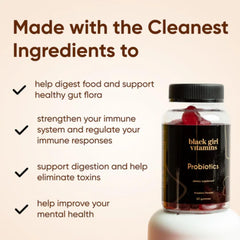 Label emphasizes vegan, non-GMO, gluten-free daily supplement by Black Girl Vitamins.