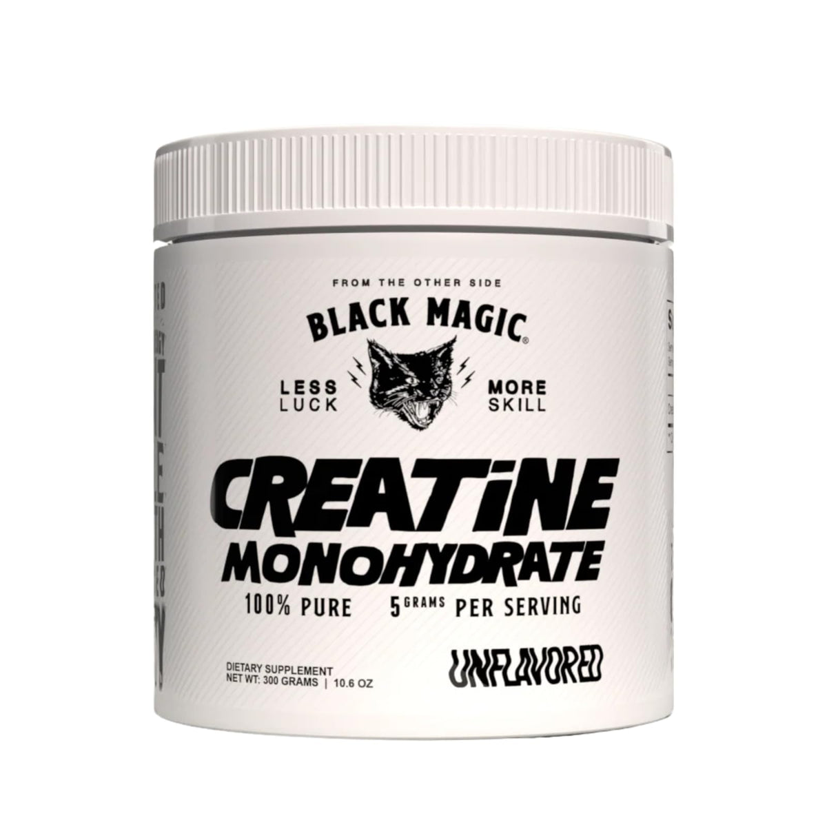 Black Magic Creatine Monohydrate bottle boosts workout performance and steady muscle gains