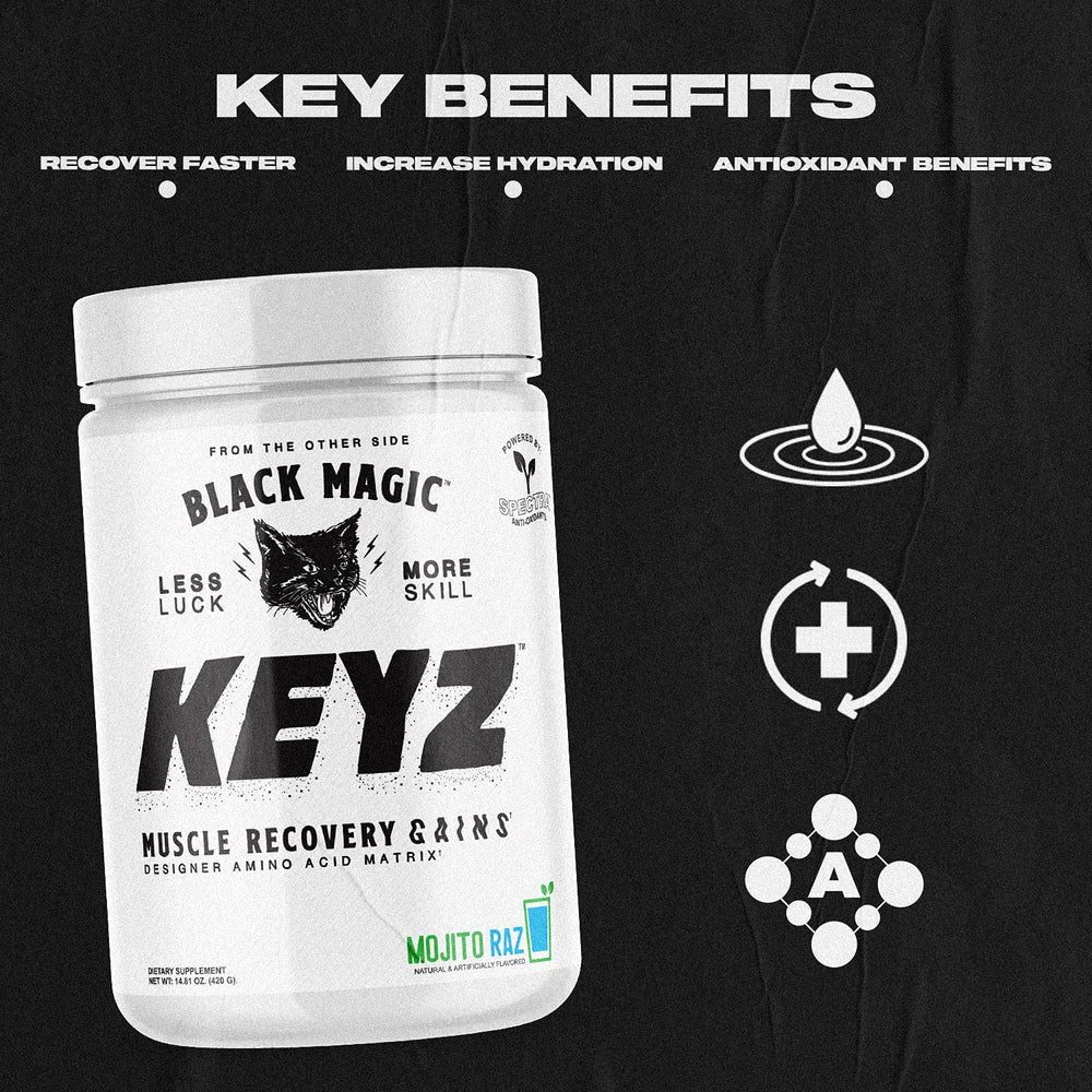 Pina Colada shake with Black Magic Keyz for endurance during workouts