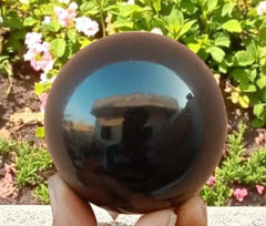 Black Obsidian sphere energy shield enhances present-moment awareness.