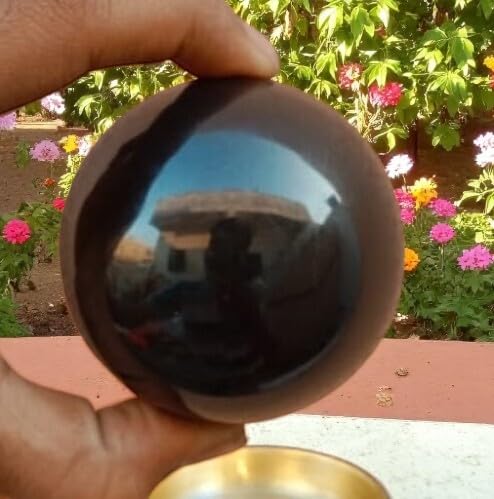 Black Obsidian sphere home decor adds a striking protective accent.