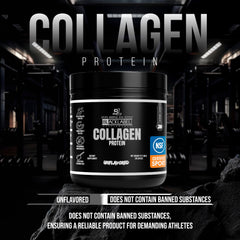 BlackLabel Collagen Unflavored Powder being stirred in a glass for coffee or shake use.