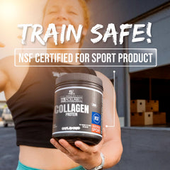 BlackLabel NSF-certified badge on label highlighting sport-tested quality.