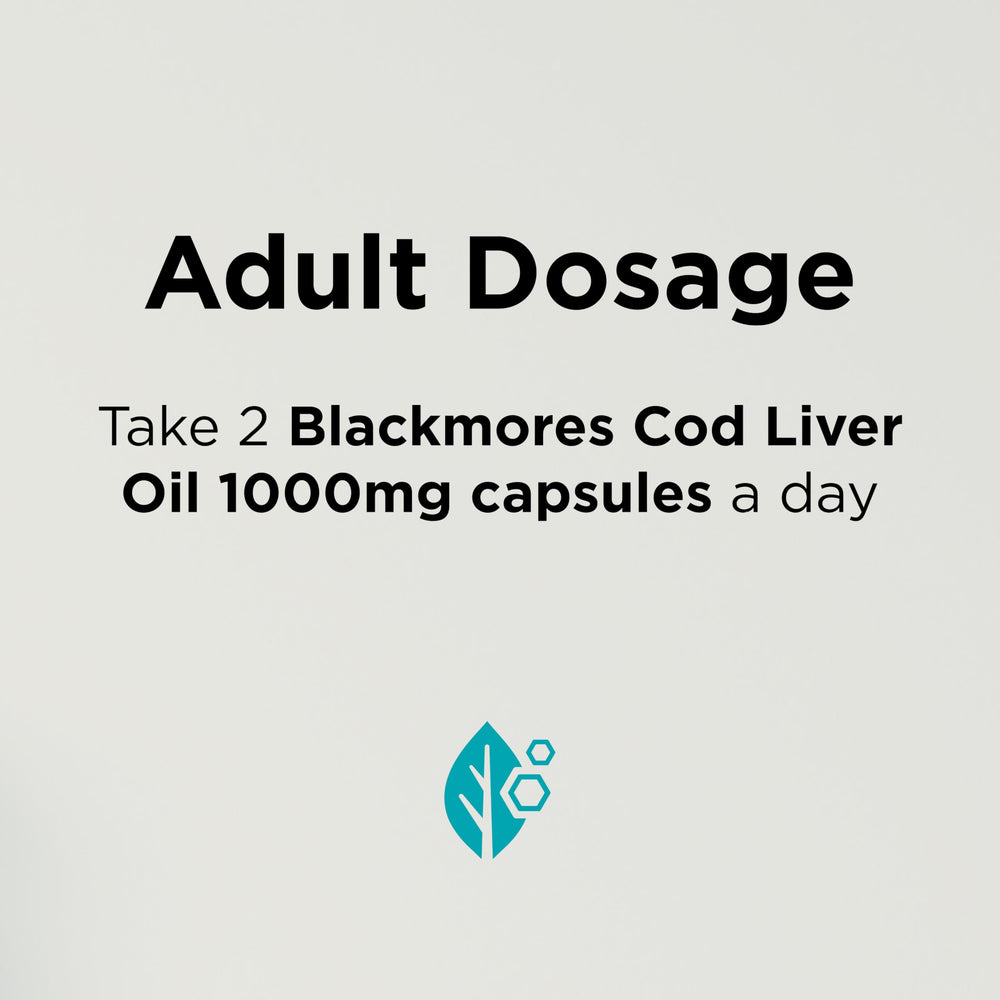 Front packaging of Blackmores Cod Liver Oil, Australian-made.
