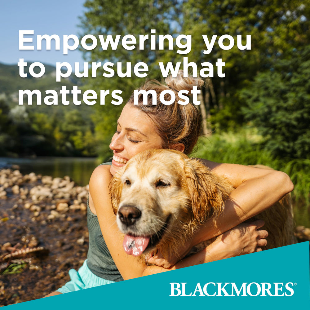 Blackmores Executive B 160 tablets safety seal image underlines quality assurance.