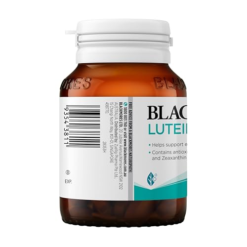 Blackmores Lutein Defence bottle side showing label details for daily antioxidant support.
