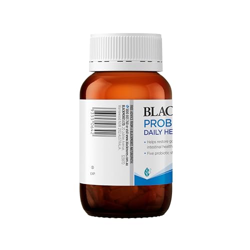Blackmores Probiotics+ Daily Health capsules shown for easy once-daily use.