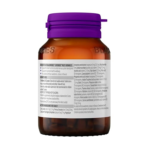 Close-up of Blackmores Superkids Multi chewables showing kid-friendly texture.