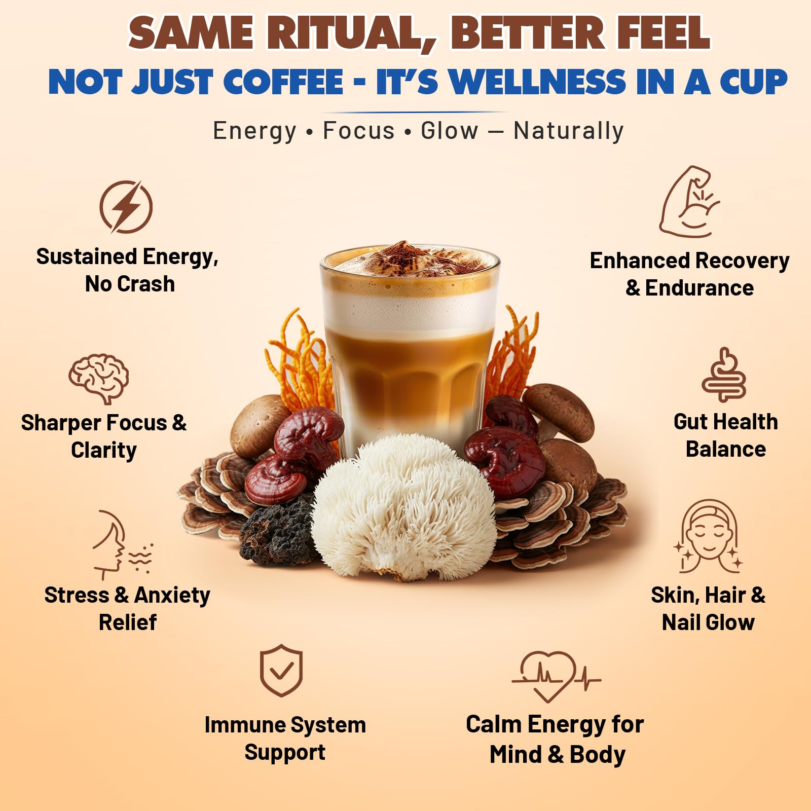 Blazze ashwagandha adaptogen bottle signals stress response support choices.