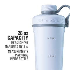 Lid and spout close-up on BlenderBottle Radian for quick seal.