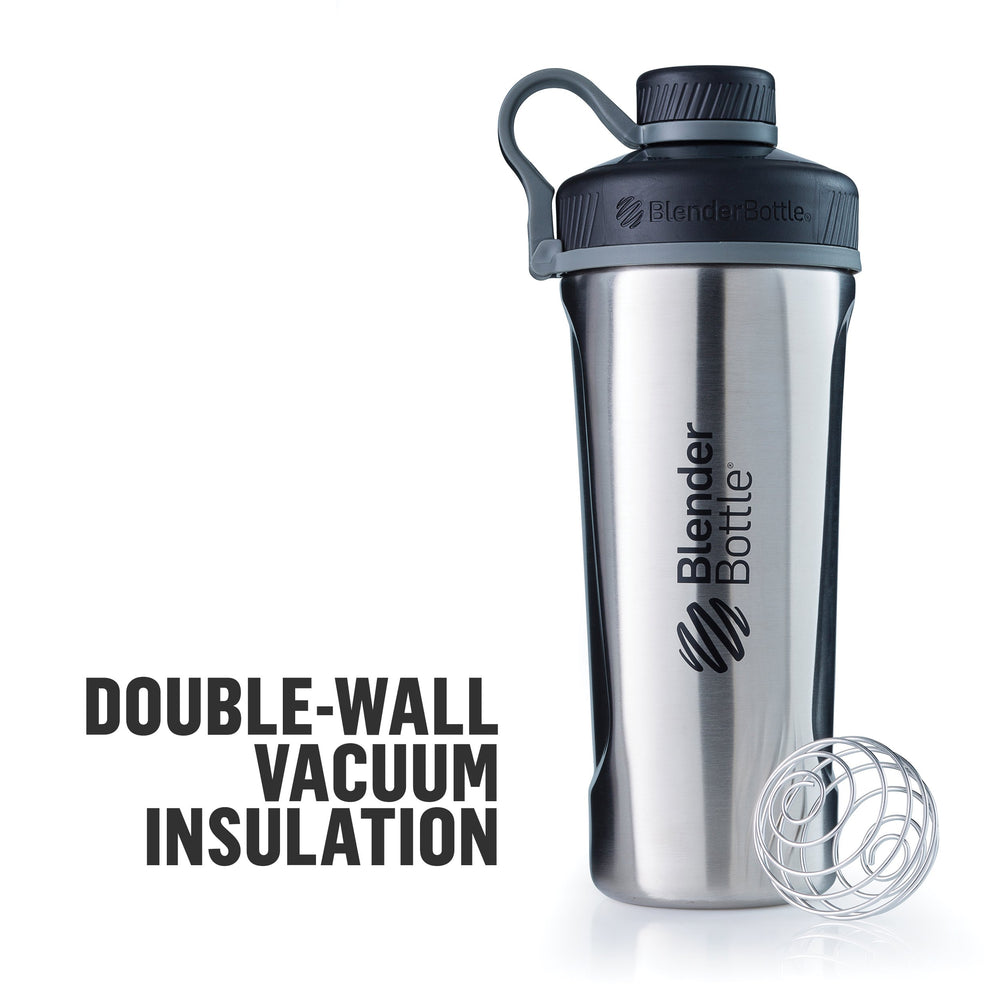 Wide mouth on BlenderBottle Radian accommodates oversized scoops.