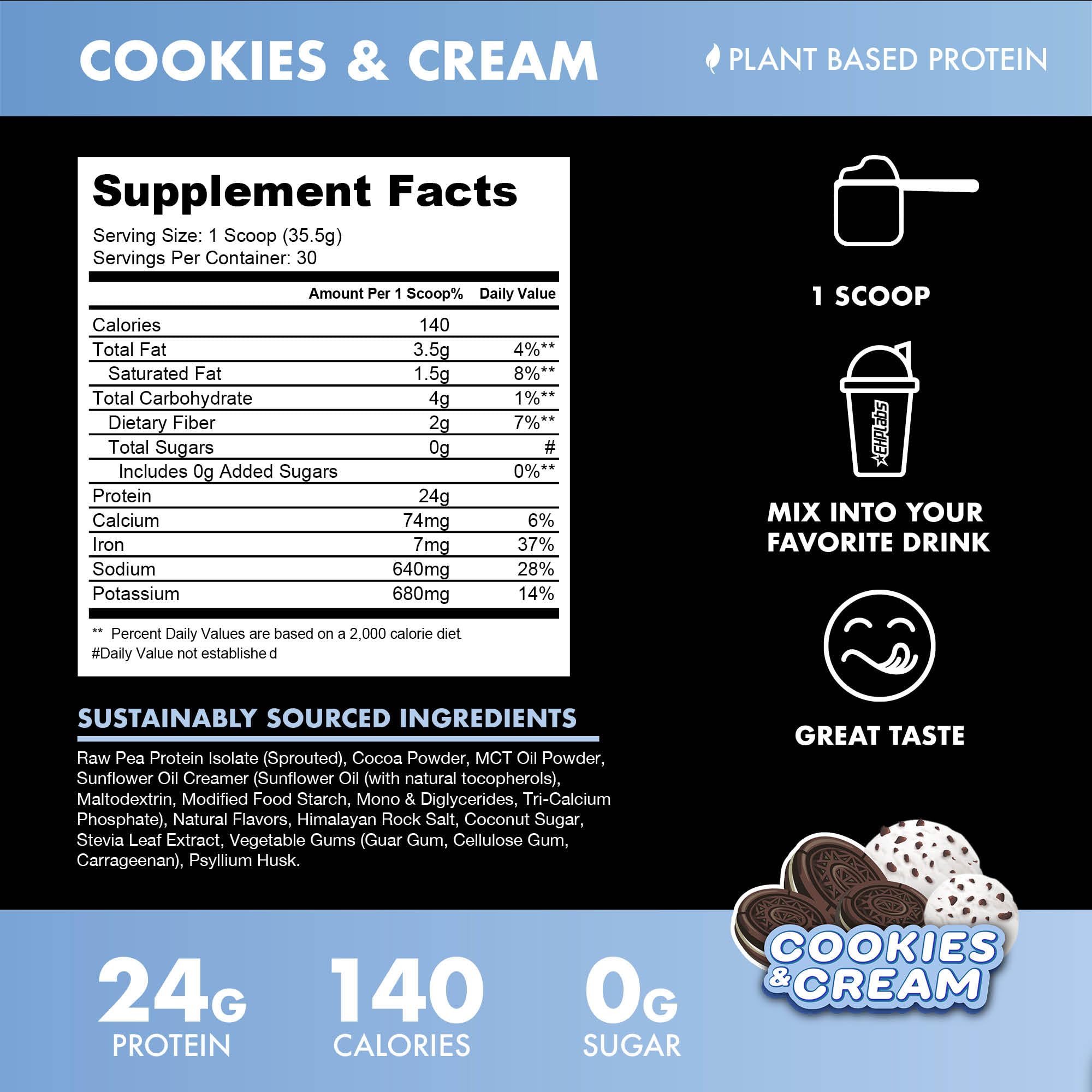 Blessed vegan protein powder scoop for easy measurement