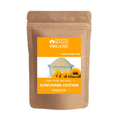 Blessfull Healing sunflower lecithin powder front label for pure ingredient identification