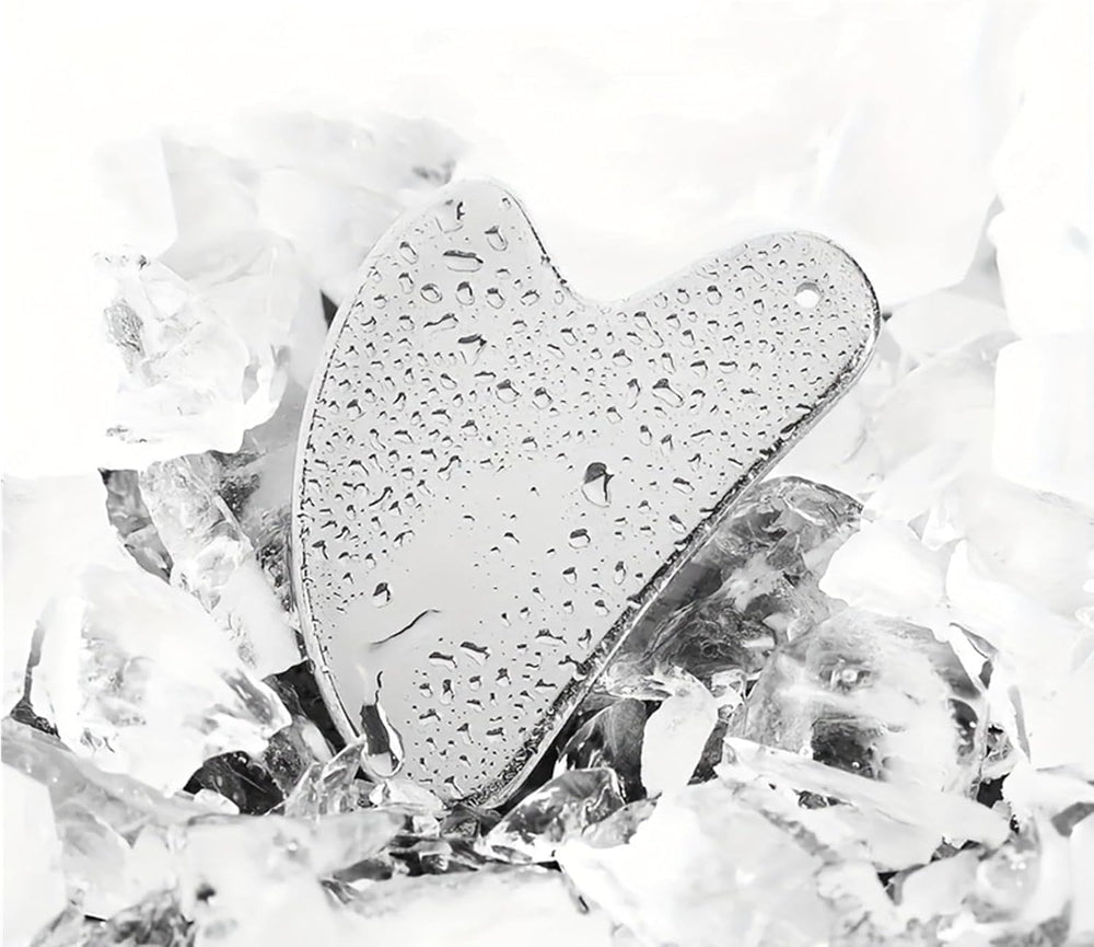 BLHVSINO1 cooling gua sha tool to enhance absorption when used with serums.