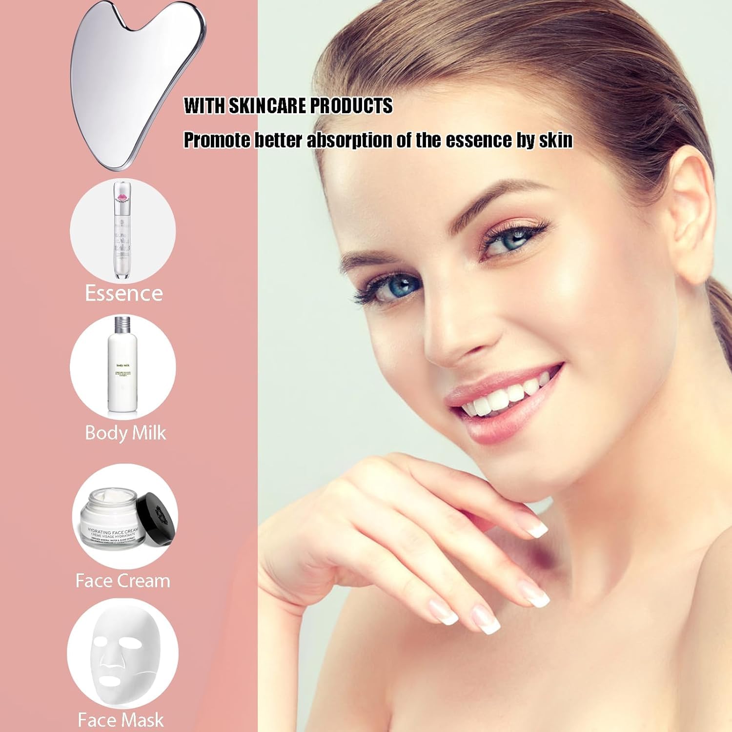BLHVSINO1 leg and thigh gua sha tool for soothing tired muscles and skin tone.