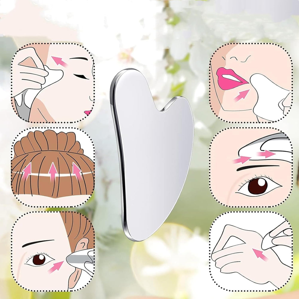BLHVSINO1 neck massage gua sha with rounded edges for gentle contouring.