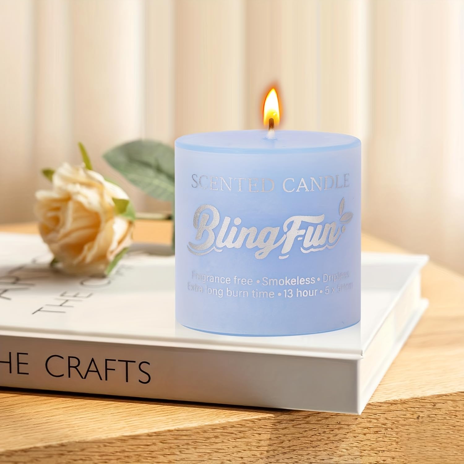 Blingfun green tea scent candle refreshes and focuses your mind.