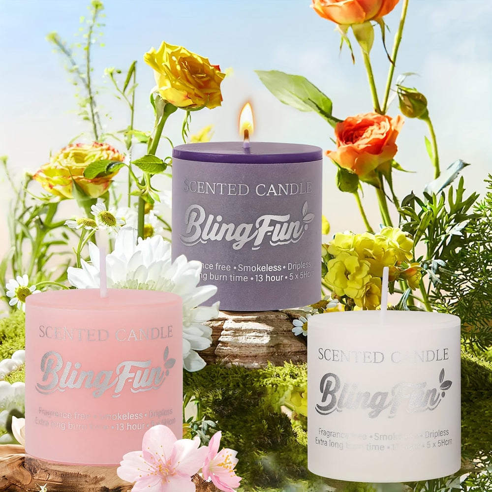Blingfun low-smoke wick candle reduces indoor smoke and soot.