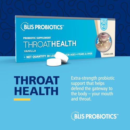 BLIS ThroatHealth vanilla lozenges close-up with vanilla flavor