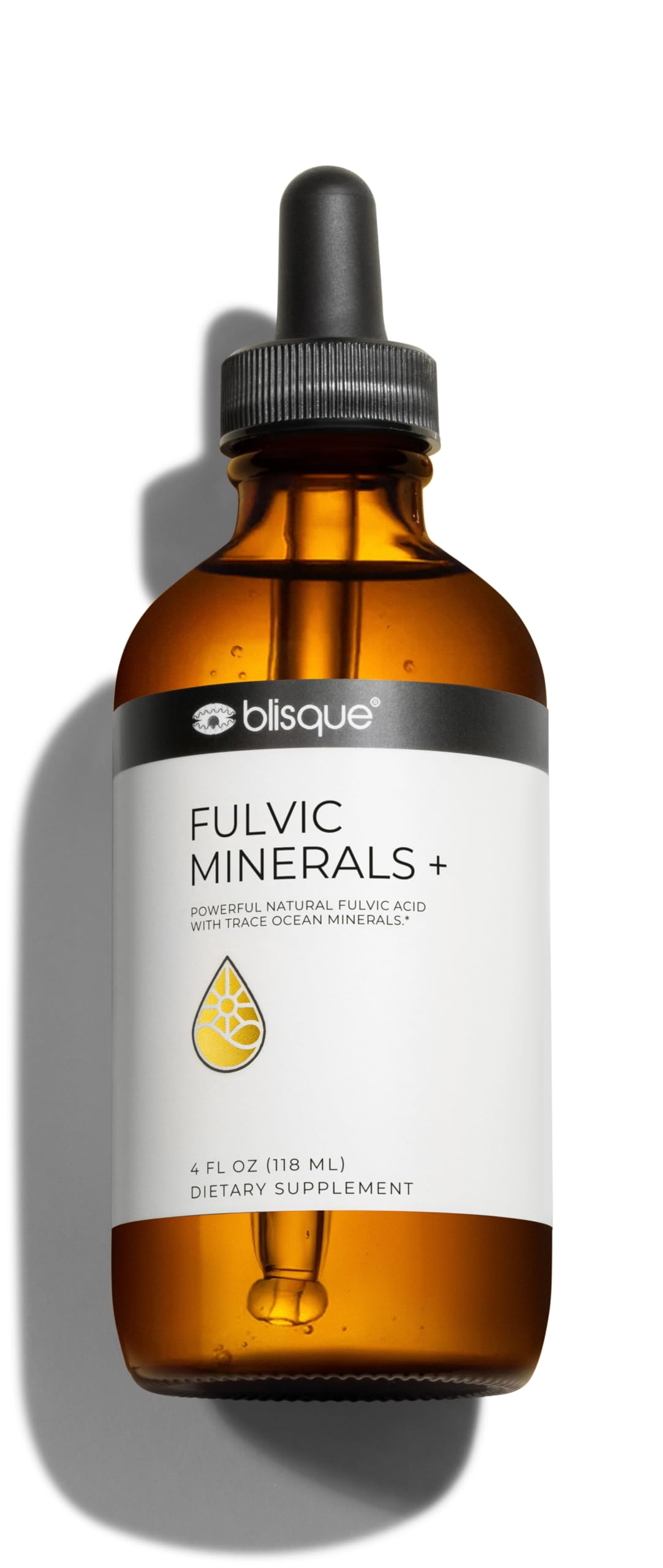 Blisque Fulvic Minerals bottle ready for daily hydration and wellness.