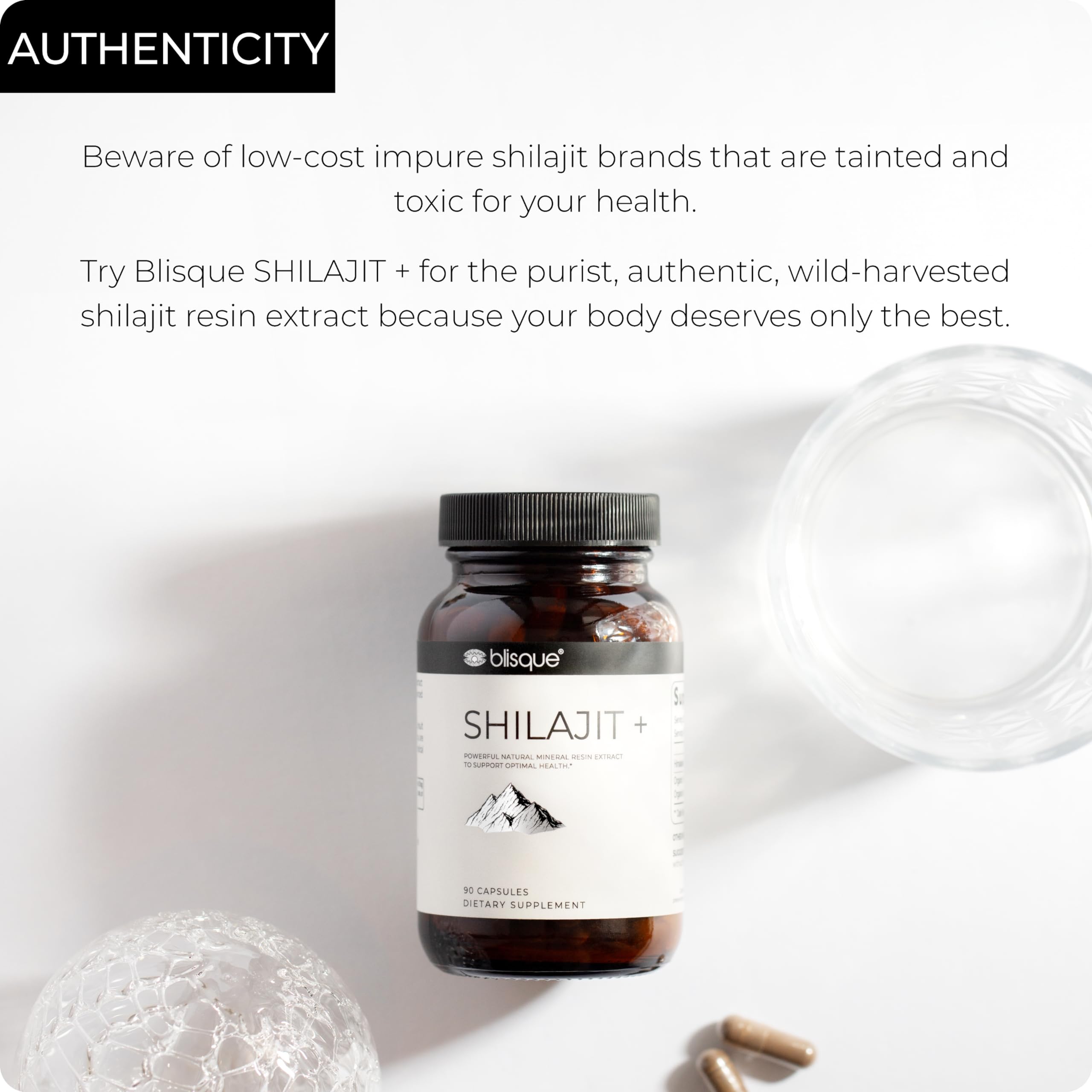 Shilajit bottle on desk ready for your morning wellness routine.