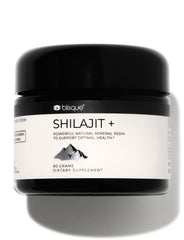 Blisque Shilajit resin bottle pour for easy daily energy support.