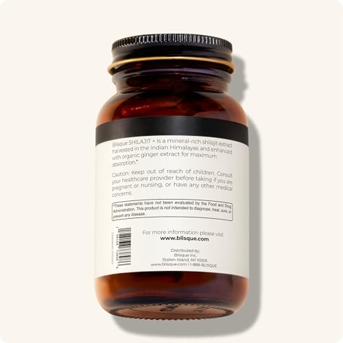 Blisque Shilajit in a wellness setup with glass of water for daily vitality.