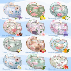BlissfulOasis 12-fragrance collection showcases diverse scents for any room.