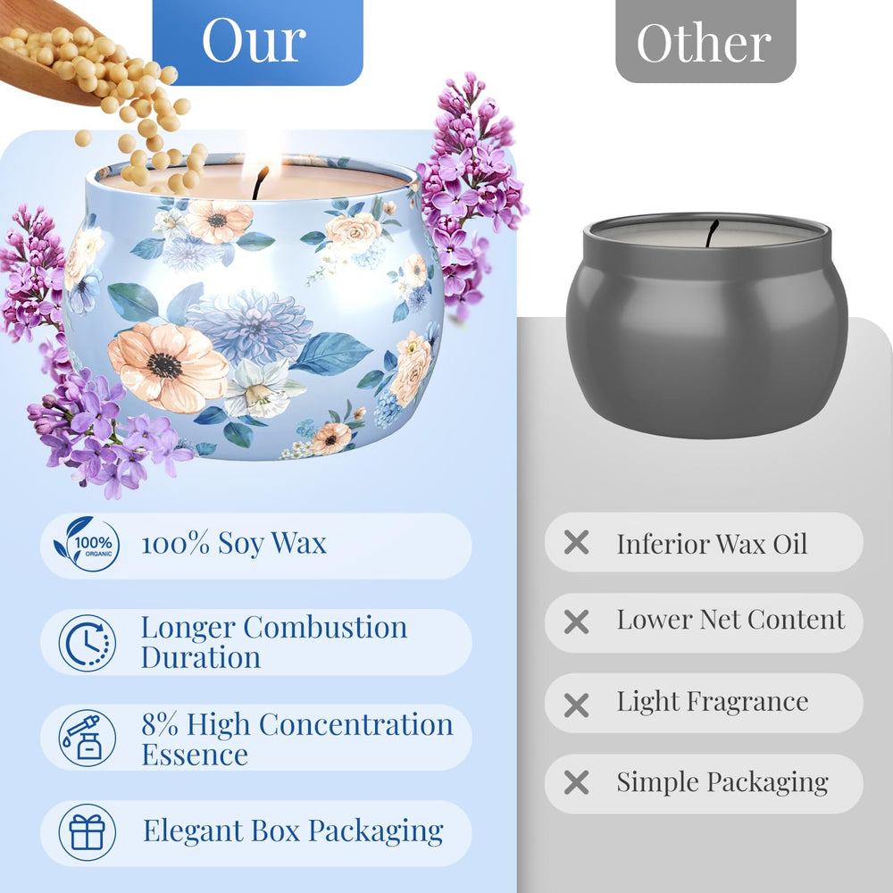 BlissfulOasis bergamot jasmine candle jar for uplifting aroma
