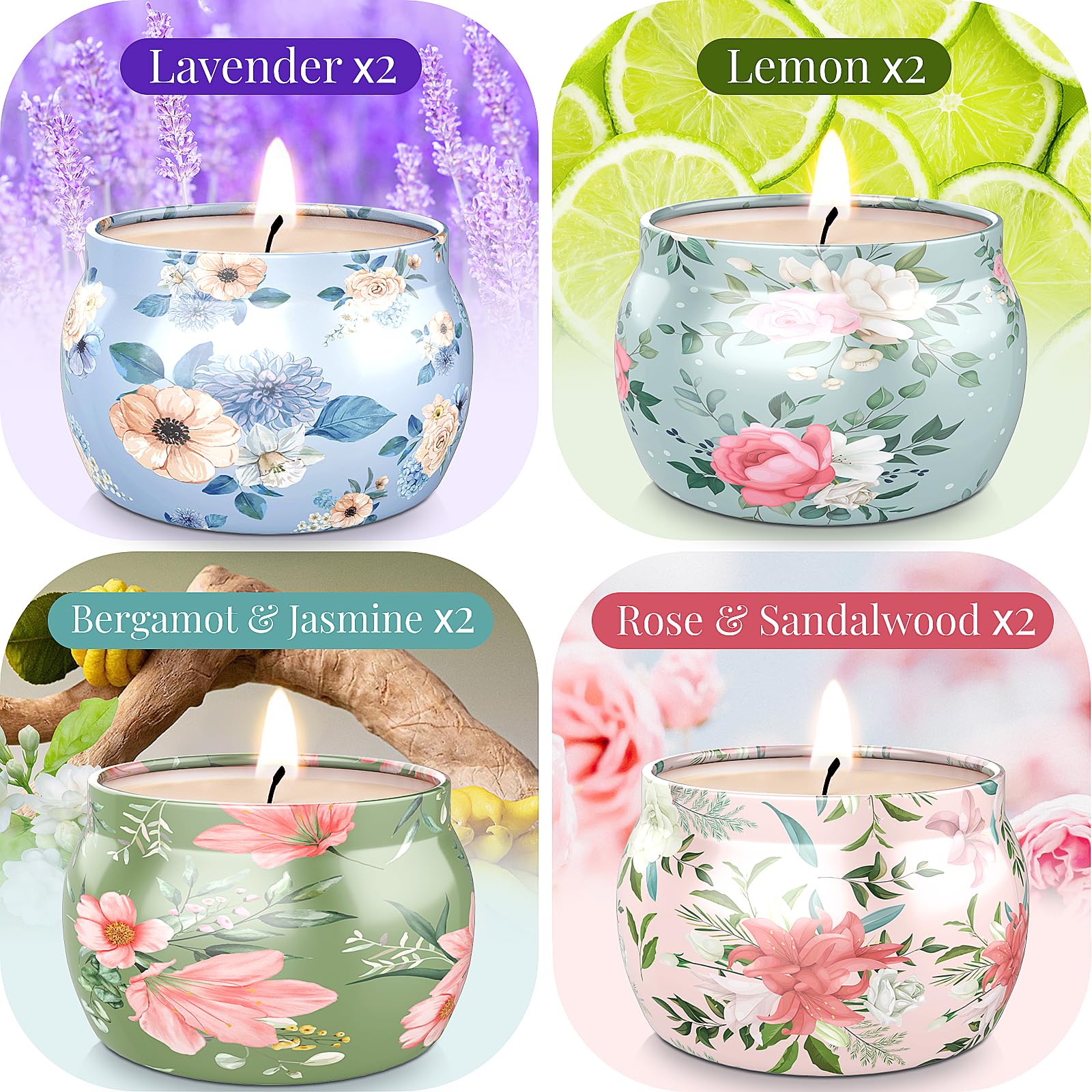 BlissfulOasis lidded jars keep candles dust-free and portable.