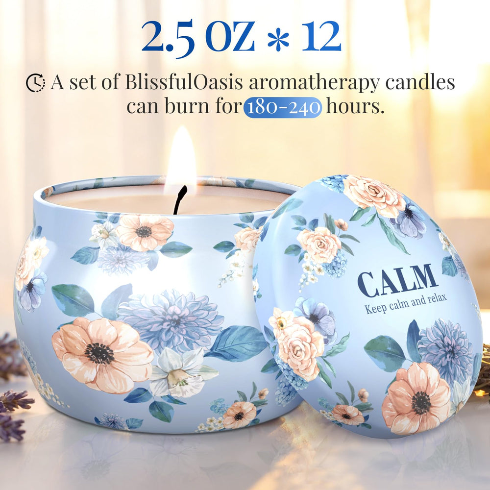 BlissfulOasis elegant gift box with lid protects wax and preserves scent.