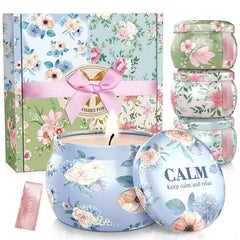 BlissfulOasis lavender candle jar provides a calming home aroma.