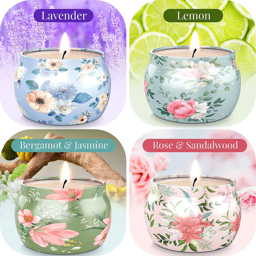 BlissfulOasis lemon candle jar offers a fresh, uplifting fragrance.